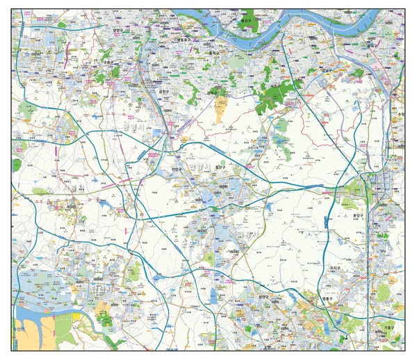 서울이남 경기도 포함 지도제작사례
